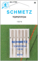 Schmetz Topstitch Machine Needles Size 14/90 5/Pkg - $13.67
