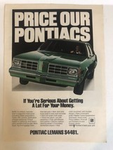 1978 Pontiac Lemans Vintage Print Ad Advertisement pa11 - £5.53 GBP