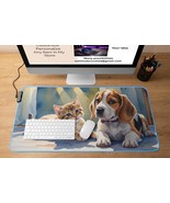 Cute Pet Desk Mat, Cat and Dog Desk Pad, Office Decor, Animal Lover Gift... - $40.71 CAD
