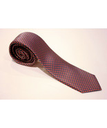 STRELLSON 100% Silk SUIT TIE Blue RED Circles PRINT Made in Italy FREE S... - £51.92 GBP