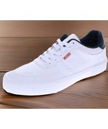 New Levi&#39;s Munro  White/Navy Low top Sneakers  Size 10 - $620.60 MXN