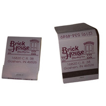 Brick House Goshen, IN Vintage Set Of 2 Promotional Matchbooks - £3.82 GBP