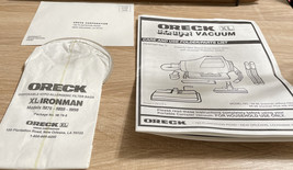 Oreck XL Ironman Hypo-Allergenic Vacuum Filter Bags PKIM765 & Instructions - $11.36