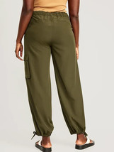 Old Navy StretchTech Wide Leg Cargo Pants Womens L Olive Green Lightweig... - $29.57