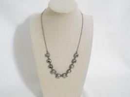 INC International Concepts Grey Tone Hematite Collar Necklace R753 - £8.20 GBP