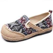 New Handmade Spring/autumn Retro Round Toe Breathable Sewing Shallow Woman Flat  - £26.78 GBP