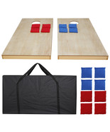 Unfinished Wood Bean Bag Toss Game Set Foldable Cornhole Board With Carr... - £106.56 GBP