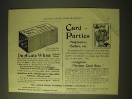 1893 United States Printing Company Duplicate Whist &amp; Congress Carton Ca... - £14.78 GBP