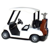 New 4.5&quot; Kinsfun Golf Cart w/ Clubs Diecast Metal Model Caddy Toy Car Gi... - £14.21 GBP