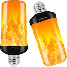 Bitrue LED Flame Effect Light Bulb, 4 Modes Flame Light Bulbs, E26 Base Fire - £22.85 GBP