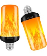 Bitrue LED Flame Effect Light Bulb, 4 Modes Flame Light Bulbs, E26 Base ... - £22.49 GBP