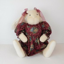 Handmade 18&quot; Stuffed Plush Easter Bunny Rabbit Sitting Dress Bows Spring w/Tag - £58.00 GBP