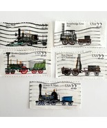 Railroad Stamps Lot Of 5 Mixed Antique Trains Used  - $19.99