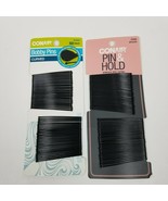 Conair Curved Black Bobby Pins 60 pc #55604 Lot of 2 - £9.43 GBP