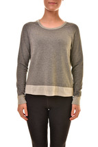 SUNDRY Womens Sweatshirt Long Sleeve Tender Lightweight Casual Grey Size US 1  - £33.33 GBP
