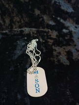 Freemason Masonic Fraternity Dog Tag Necklace  - $19.60