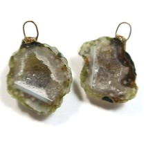 Distressed Tabasco - Tiny Mexican Geode Polished Halves with Ring  TABD169 - £8.69 GBP