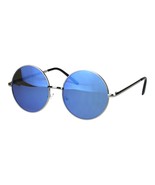 Round Circle Metal Frame Sunglasses Women&#39;s Fashion Mirror Lens UV400 - $14.94 CAD