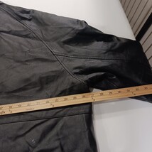 Vintage Hind Men's Black Motorcycle Jacket Genuine Leather Heavyweight Lined XL image 7