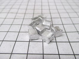 4.5g+ 99.9995% Aluminum Metal Evaporation &quot;Cubes&quot; Element Sample - $8.00