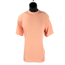 Log-in Uomo Dressy T-Shirt Peach for Men Crew Neck Ribbed Corded Sizes S... - £27.53 GBP