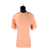 Log-in Uomo Dressy T-Shirt Peach for Men Crew Neck Ribbed Corded Sizes S... - £27.43 GBP