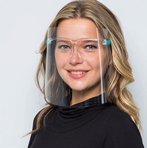 Anti-fog Reusable Face Shields with Glasses Frame Set for un-sex 10 pack