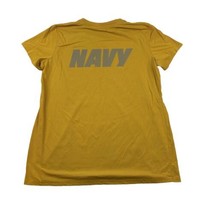 US Navy PT T Shirt New Balance Mens L Yellow Reflective Short Sleeve  - £15.44 GBP