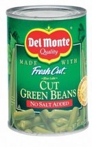 Del Monte Cut Green Beans No Salt Added, 14.5-Ounce (Pack of 8) - $20.00