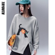 Toyouth Women Sweatshirts 2022 Spring Long Sleeves O Neck Loose Hoodies ... - £115.69 GBP