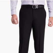 HAGGAR Men&#39;s Premium Comfort Dress Pant Straight Flat Front 33x30 - £23.18 GBP