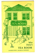 Miss Daisy&#39;s Tea Room Menu Carter&#39;s Court Franklin Tennessee 1981 - £18.68 GBP
