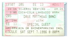 Dave Matthews Band Ticket Stumpf September 7 1996 Atlanta Georgia - $39.71