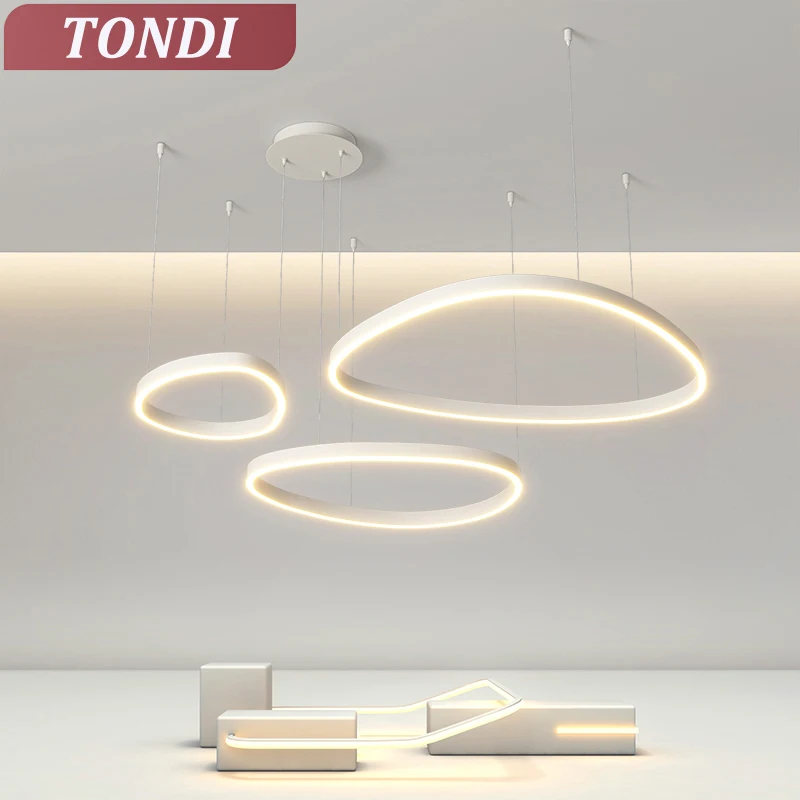 Lustre LED Ring Chandelier Living Room Bedroom Dining Room Study Ceiling - £83.16 GBP+