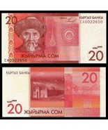 KYRGYZSTAN 2009 UNC 20 Som / Sum Banknote Paper money Bill  P- 24a Togol... - £1.06 GBP