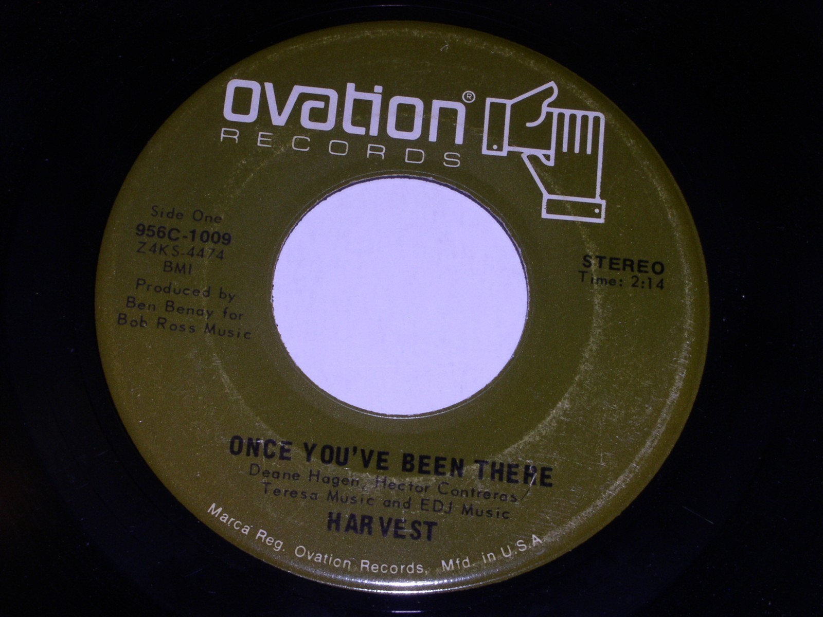 Harvest Once You&#39;ve Been There Try It 45 Rpm Record Ovation 1009 Stock C... - $499.99