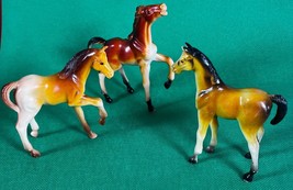 Lot of 3 Vintage 1975-1976  Imperial Toy Company Horse Figurines - $10.78