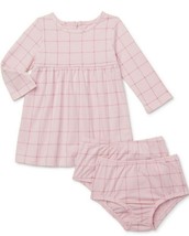 Wonder Nation Baby Girls Knit Play Dress W Diaper Cover 18 Months Pink Window - £8.82 GBP