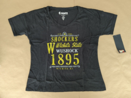 Campus Couture Womens Wichita State Sockers Slub V Neck Tee Sz L NWT - £9.47 GBP