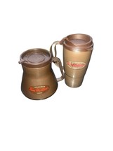 TIM HORTONS COFFEE TRAVEL MUG X2 BAKED GOODS WIDE BASE NON TIPPING INSUL... - $29.99