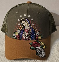 Guadalupe Virgin Mary Flower Rose Religion Snapback Mesh Back Baseball Cap Hat 3 - £11.39 GBP