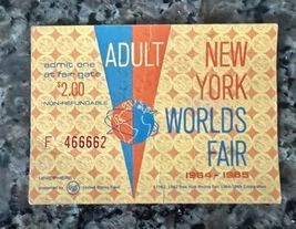 1964 Worlds Fair New York Ticket Historic Collectible Cool  - €12,74 EUR