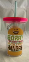 &quot;SORRY FOR WHAT I SAID &quot; 10 OZ KIDS TUMBLER CUP W/ STRAW BPA FREE - £6.53 GBP