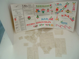 Vintage arrow Christmas fabric painting plastic printer blocks letters d... - $19.79