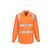 Portwest Hi-Vis Regular Weight Long Sleeve Shirt with Tape over Shoulder... - $64.95