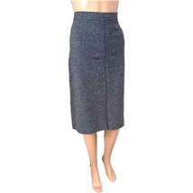 Vintage 70s Wool Blend Skirt XS A Line Union Made USA Front Kick Pleat C... - $29.69