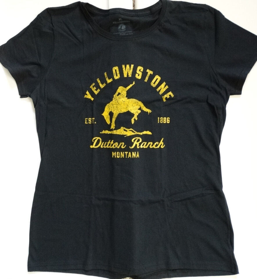 Primary image for Damaged Yellowstone TV Show Dutton Ranch Montana Licensed Womens T-Shirt XL