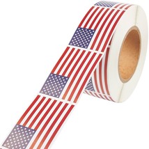 1000 Count 4Th Of July American Flag Patriotic Decal Sticker Roll, 3 X 2 Inches - £30.75 GBP