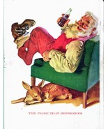 Coca-Cola, Large 1958 Christmas/Santa Magazine Ad, Art by Haddon Sundblom - $6.00