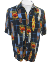 Thums Up vintage 90s Men Hawaiian ALOHA shirt pit to pit 23 L camp luau surfing - £19.56 GBP